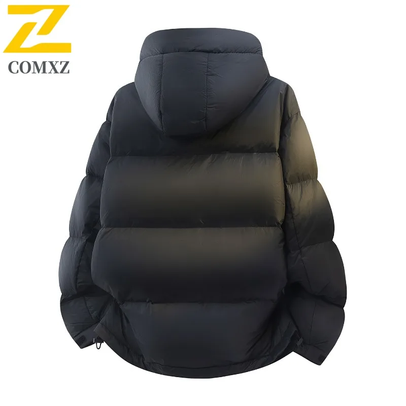 Mens Down Jacket 2025 Classic Hooded Mountaineering Windproof Parka Casual Travel Lightweight Cold Resistant Winter New Coat