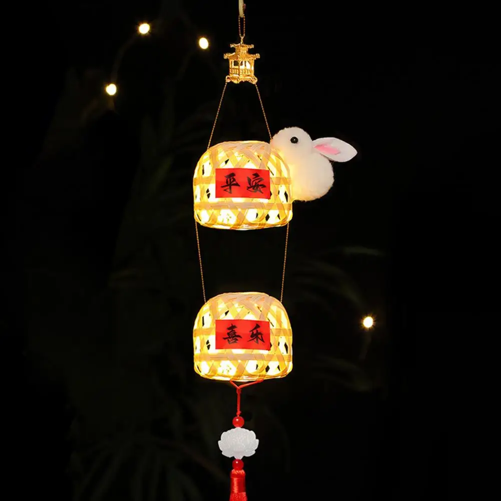 

Encrypted Tassel Lantern Festival Lantern with Random Stickers Handmade Bamboo Lantern Chinese for Mid-autumn for Children's