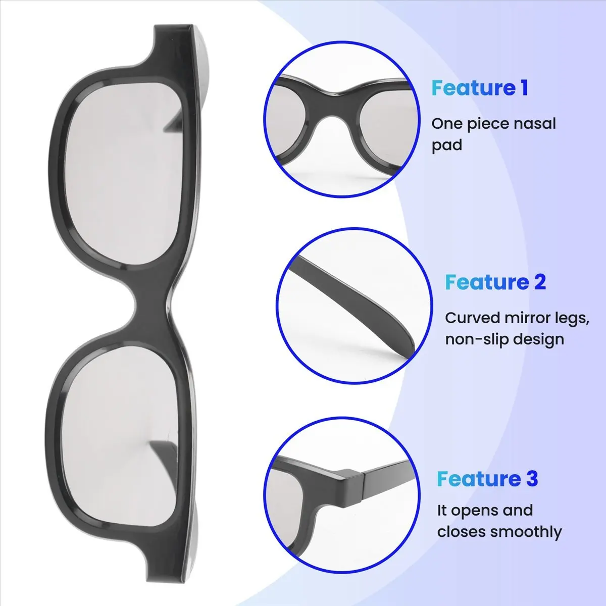 A73T 4Pcs Polarized Passive 3D Glasses for Cinema IMIX Screen