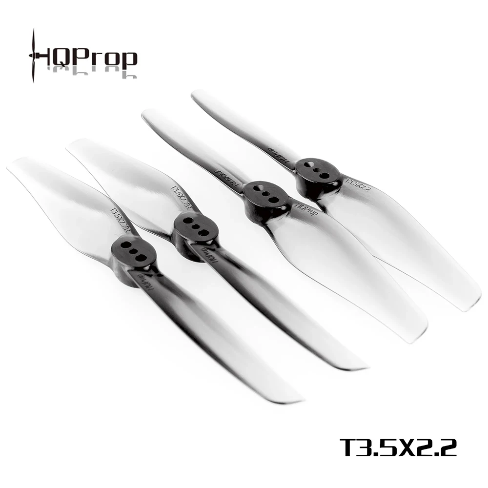 2 أزواج HQProp T3.5X2.2 3.5 بوصة 2-Blade FPV المروحة 3522 الدعائم