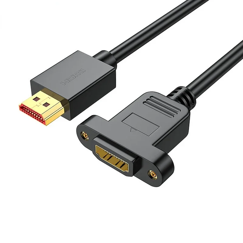 Cavo di prolunga HDMI con foro per vite da maschio a femmina/da femmina a femmina V1.4 V2.0 versione 4K TV cavo HD 19 + 1/14 + 1 Core