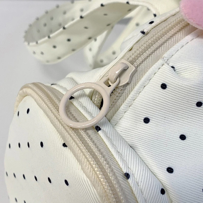 Angel Wings Ita-Tasche mit transparentem Sichtfenster, Damen-Umhängetasche im japanischen Stil, vielseitige Polka-Dot-Handtasche für den täglichen Pendelverkehr – Detail 5