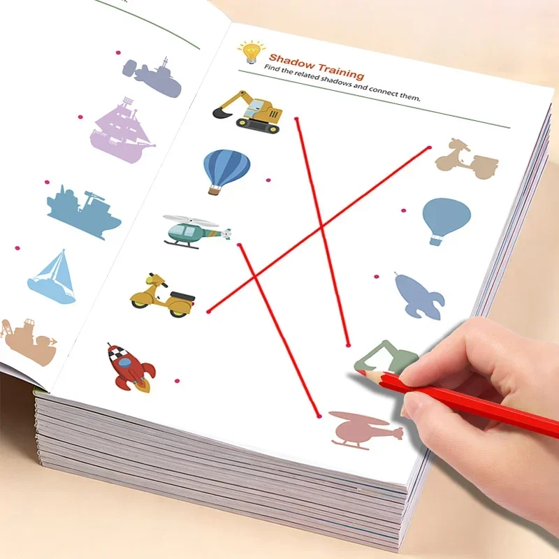 Visual Matching Activity Manual, 32 Pages of High-definition Color Pages, A5 Size, Paired Connection Activity Exercise Book
