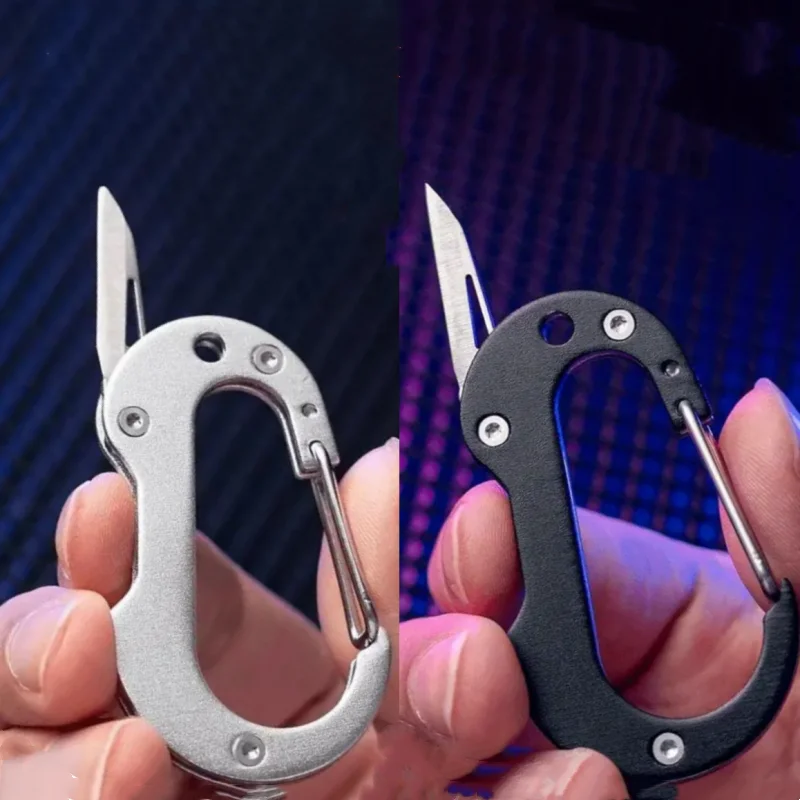 Fingertip gyro keychain men's small knife bottle opener creative car keychain customized gift multifunctional pendant