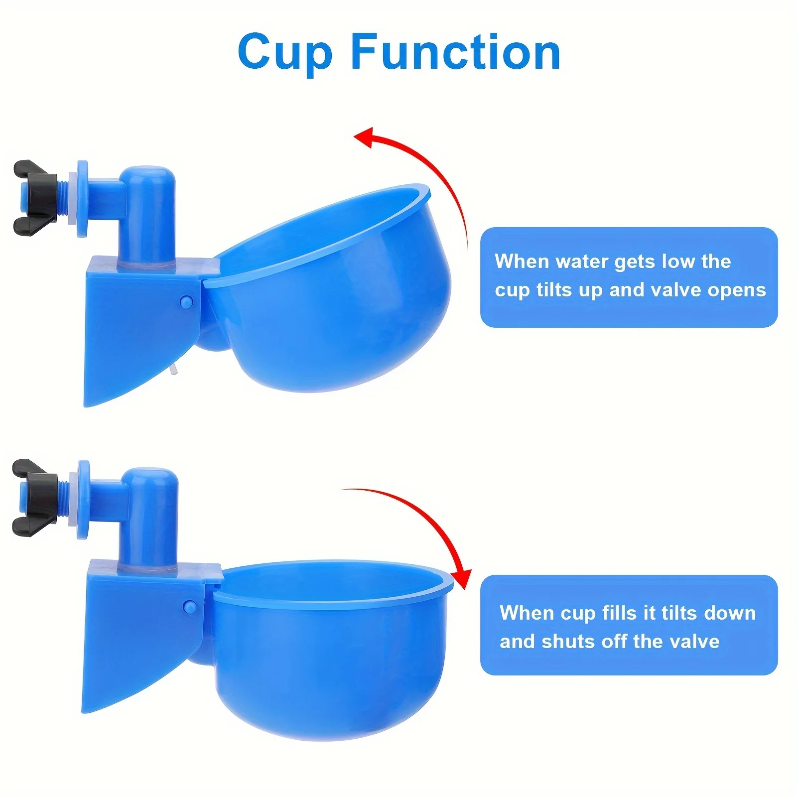 1pc Automatic Poultry Drinker Water Dispenser Bowl for Chicken Bird Duck - Hanging Drinking Machine for Farm Animal Water Cups
