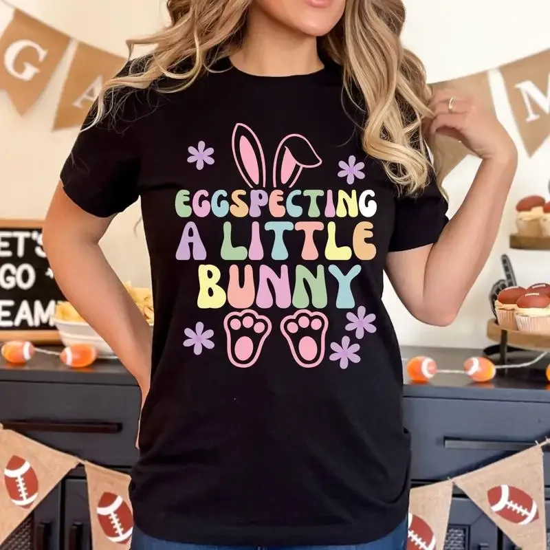 Easter Pregnancy AnnouncemenT T Shirt Eggspecting A Little Bunny Spring Reveal Retro Maternity SweaT Pregnant s
