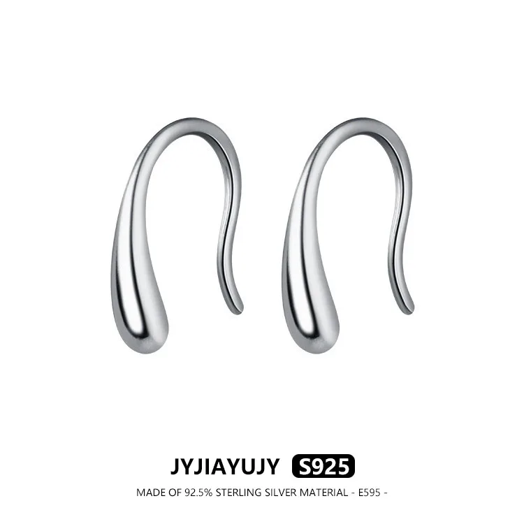 

JYJIAYUJY 100% Sterling Silver S925 Hook Earrings Droplet Shape Fashion Hypoallergenic Jewelry Gift Daily Use E595