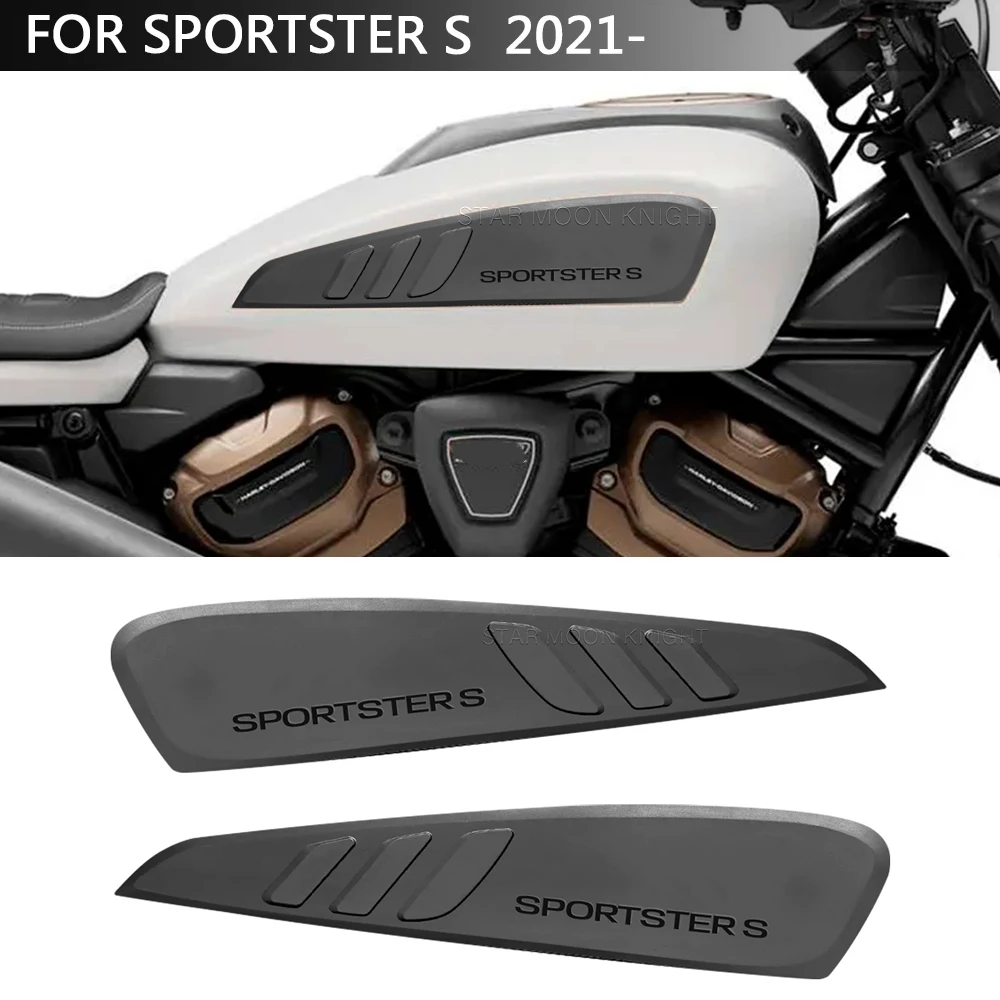 

For Sportster S 2021 - 2022 Motorcycle Side Fuel Tank pad Tank Pads Protector Stickers Decal Gas Knee Grip Traction Pad