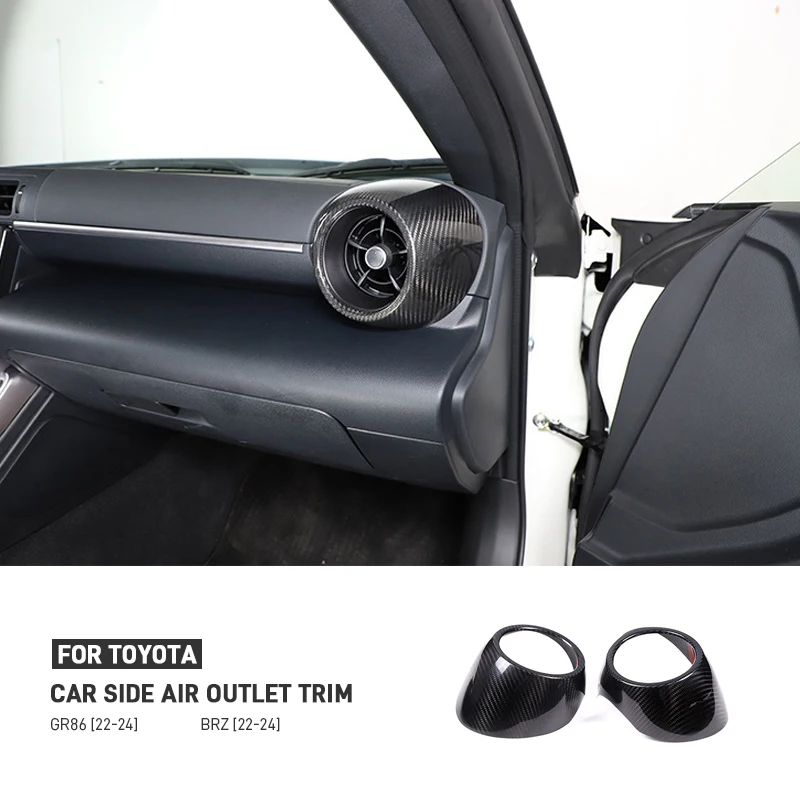 

Real Dry Carbon Fiber Car Air Vent Outlet Trim Frame Trim Cover Decoration Accessories For Toyota GR86 For Subaru BRZ 2022-2024