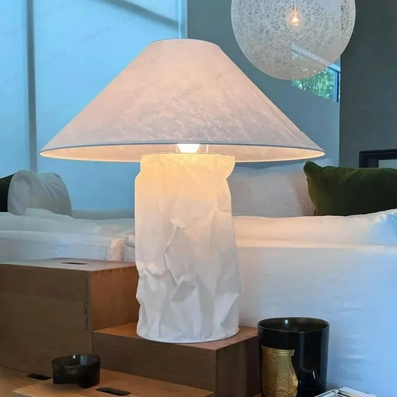 

Paper Floor Lamp Nordic Ingo Maurer Lampampe Table Lamp For Bedroom Bedside Living Room Hotel Decor LED Wabi Sabi Lamp