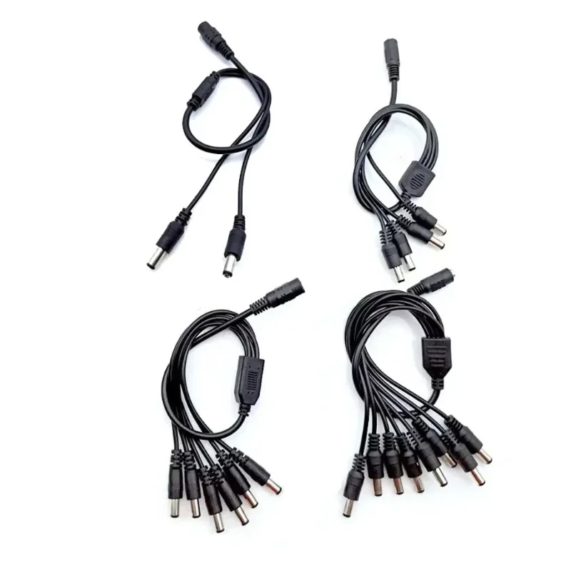 10本-dc電源スプリッターケーブル-1-4-12v-55x21mm-オス-メス-cctv監視カメラ用