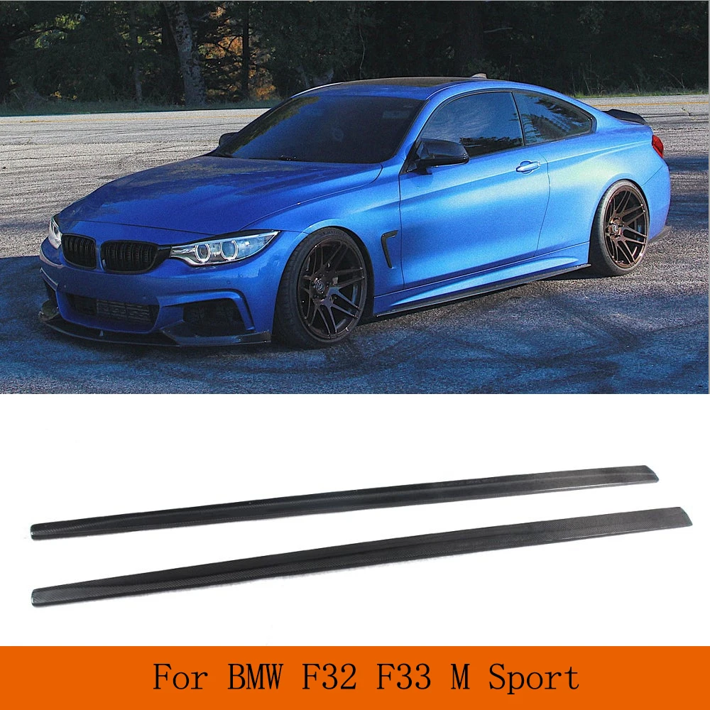 

Carbon Fiber/ ABS Glossy Black Side Skirts Extension Apron for BMW 4Series F32 F33 M Sport 2Door Coupe Convertible 2014-2017