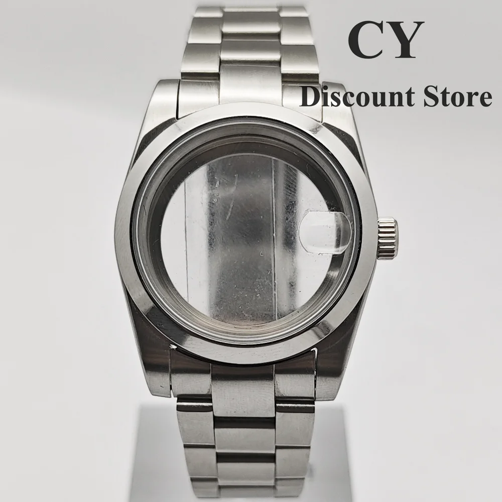 RICHUS NH35 Watch Case 36mm/39mm Silver Stainless Steel Watch Case Fit NH35 NH36 ETA2824 2836 Miyota82-DG Movement Watch Parts image 3