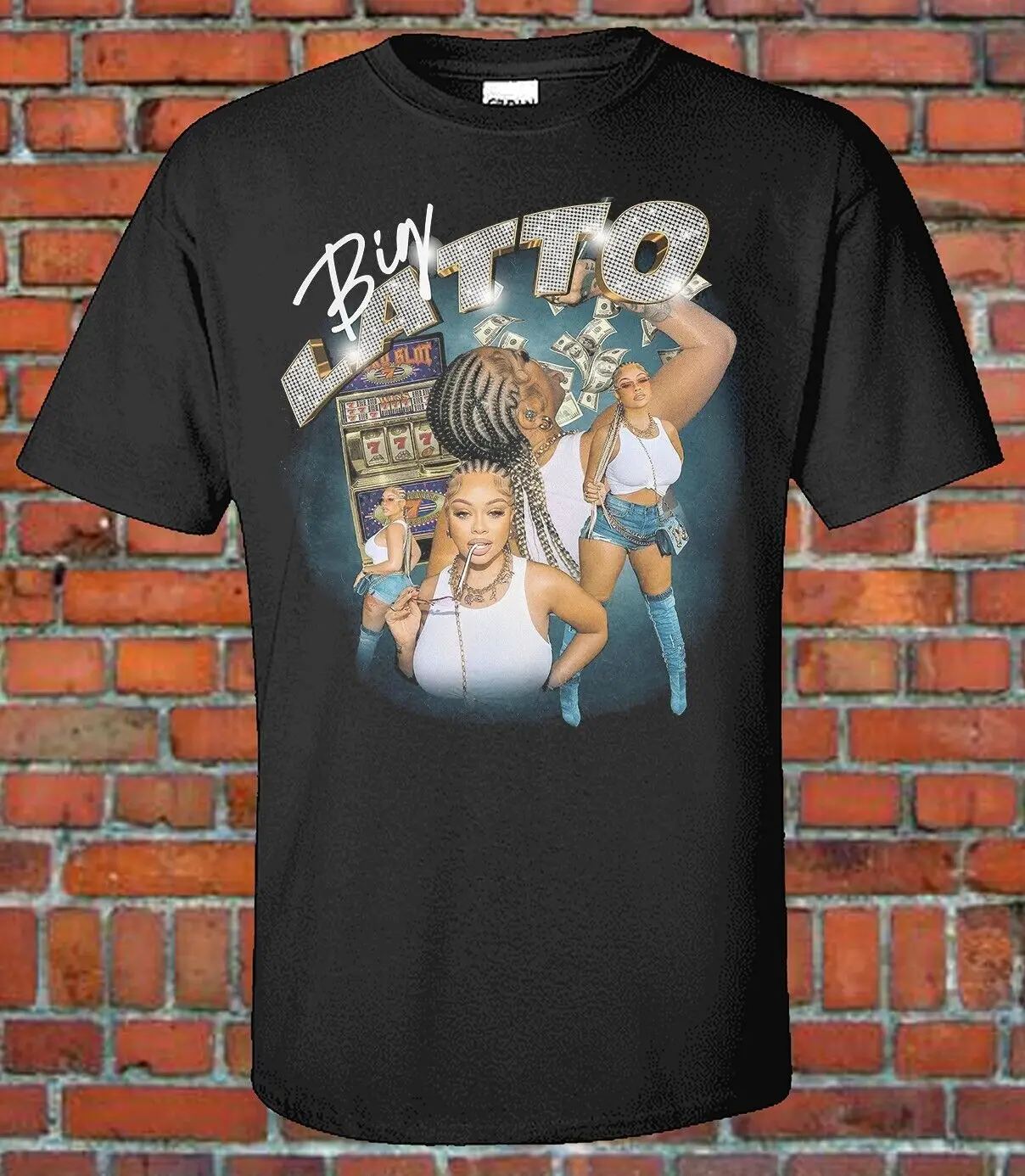 Big Latto 90s Style Bootleg Tee Art Graphic T-Shirt