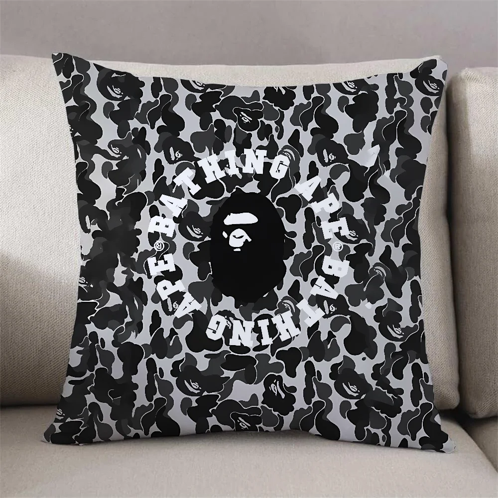 BAPE Car Sofa Cushions Covers Decorative Cushion Cover 45x45cm Couch Pillows for Bedroom Short Plush Halloween Decoration Pillow