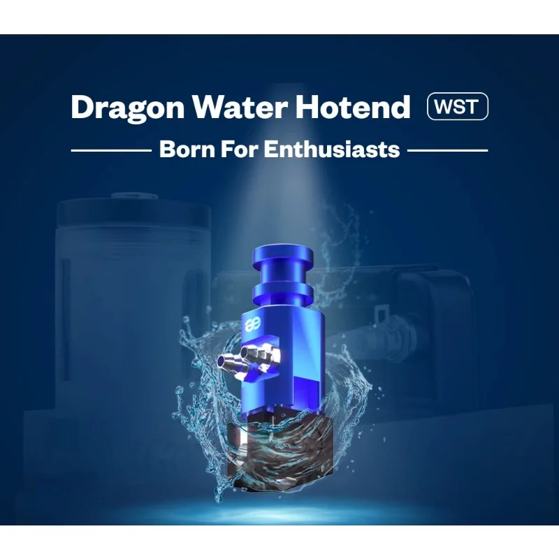 

The extrusion head of the water-cooled hot end Dragon Water WST/WHF3D printer can withstand high temperatures