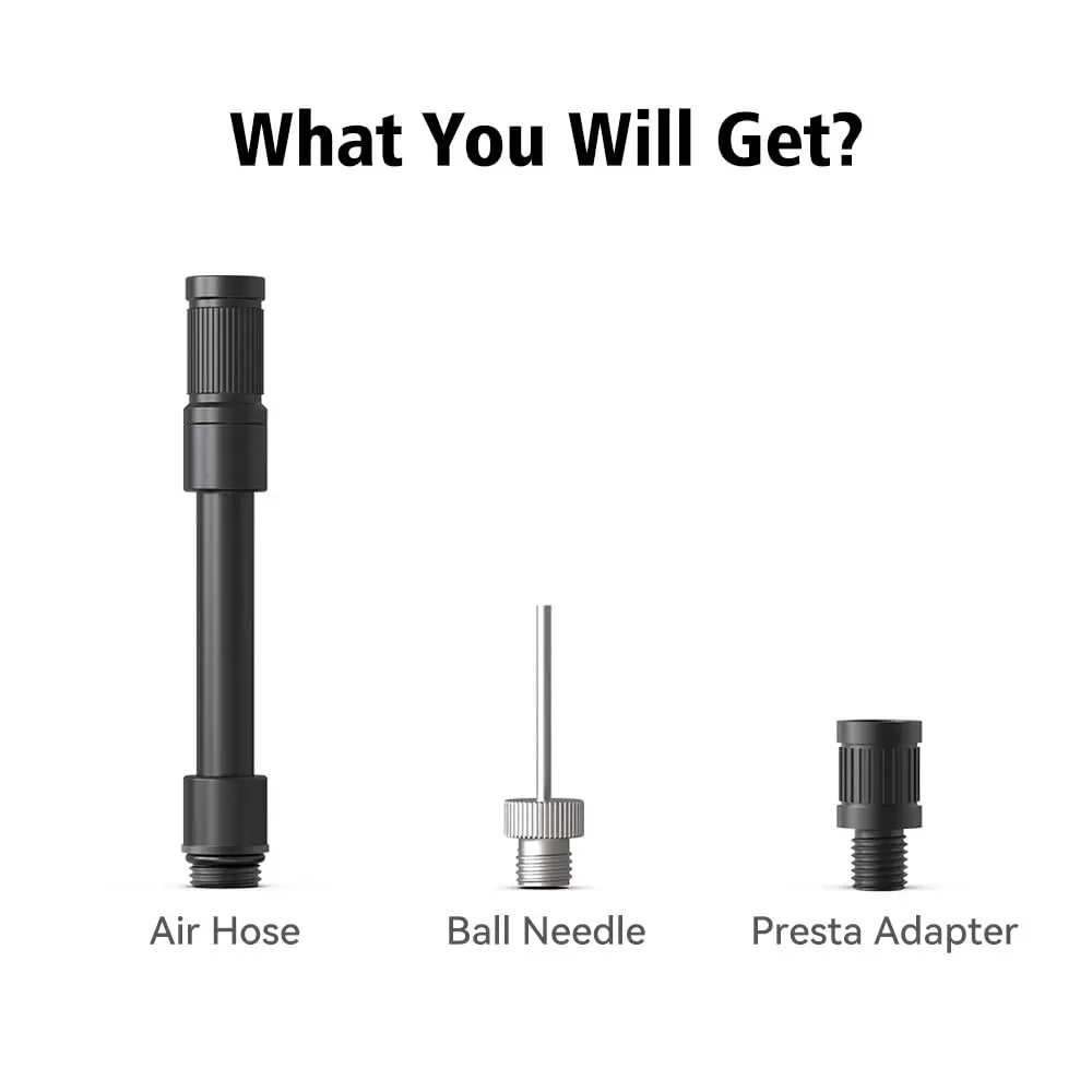 AliExpress THERAGUN Generic Air Pump Inflator Extension Hose, Bike Pump Tire Inflator Hose Adapter, with Presta Valve & Schrader Valve Adaptor