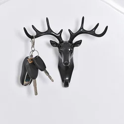 Wall Hanging Hook Vintage Deer Head Antlers for Hanging Clothes Hat Scarf Key Deer Horns Hanger Rack Wall Decoration