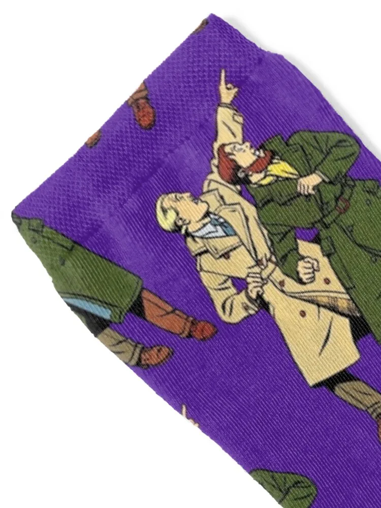 Blake and Mortimer (From The Sarcophagi of the Sixth Continent Part 1 (Les sargophages du Sixième Continent Tome 1) Cover) Socks