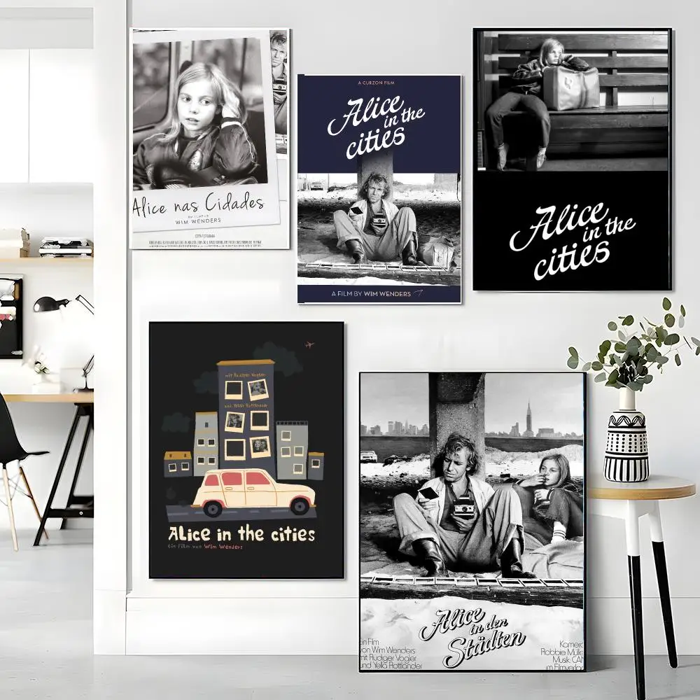 classic movie A-Alice in the Cities-S Painting Calligraphy Boho Botanical Decor for Living Room Elegant Home Style