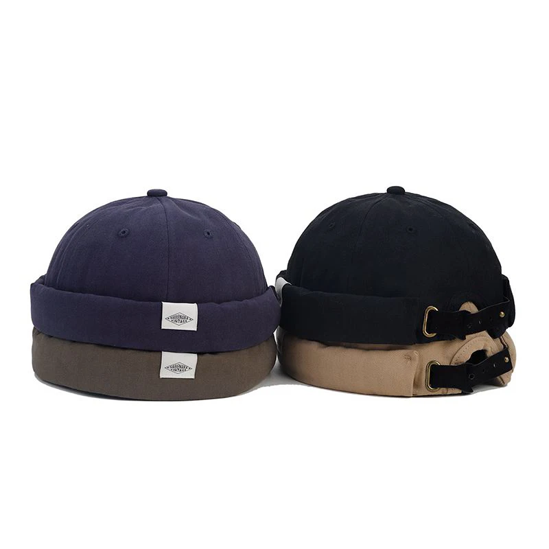 Bocca Docker Cap Without Visor Brimless Caps Beanies Dome For Men Women Soild Color Spring Autumn Hip Hop Streetwear Skullcap