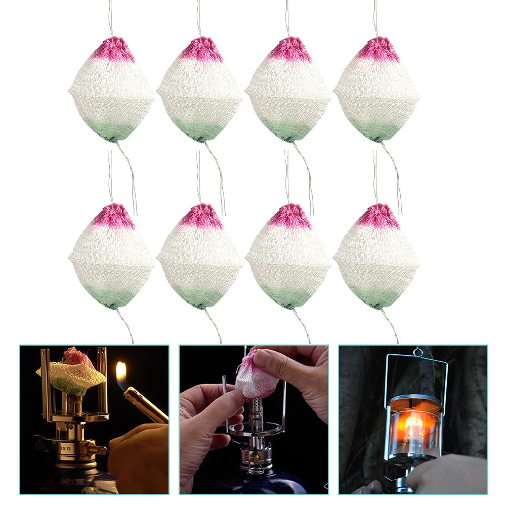 

12 Pcs Light Yarn Inverted Mantle Camping Gaslight Wick Lamp Covers Lantern Mesh Accessories Mantles Outdoor Replace