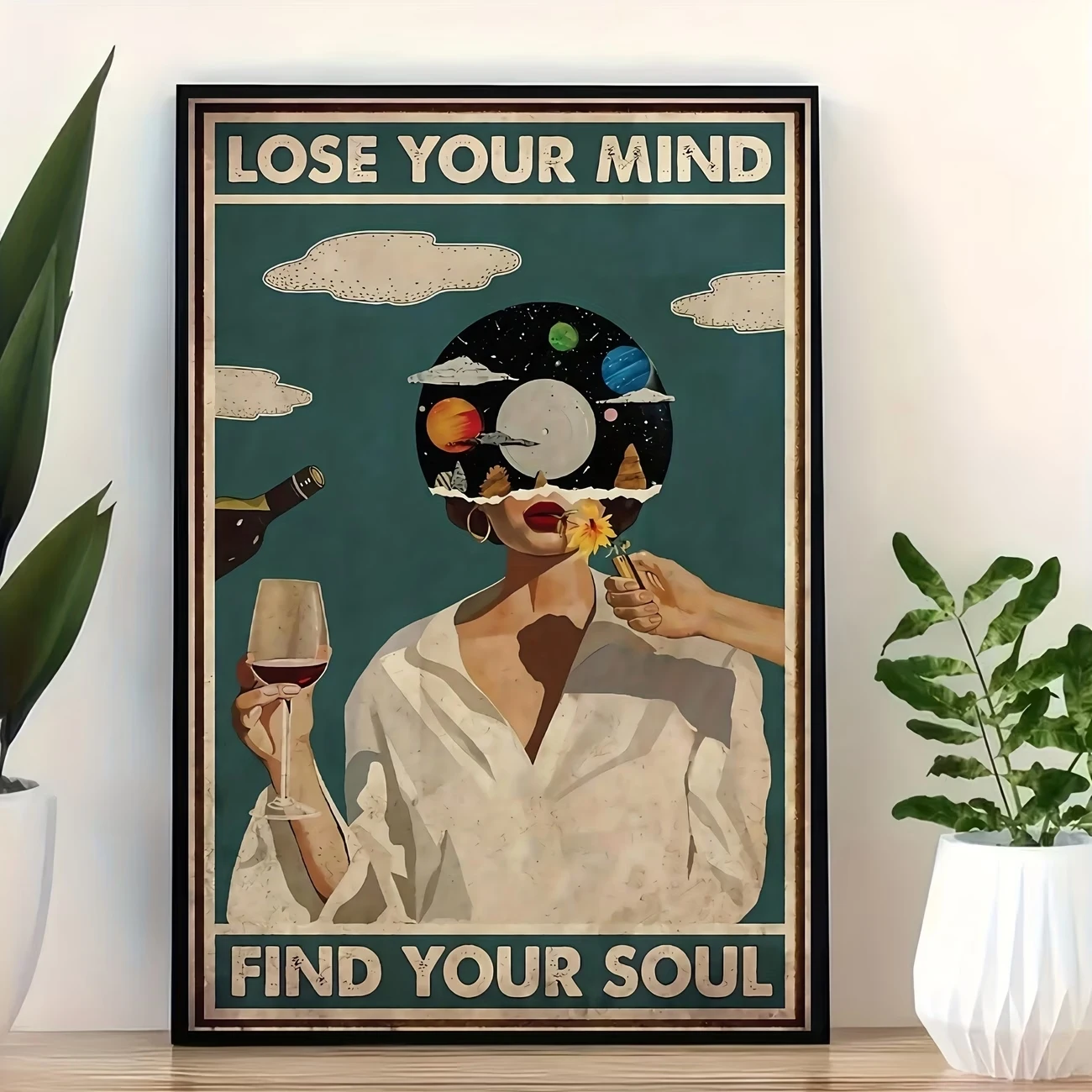 Vintage dekorativer dunkler Porträt-Wandkunstdruck, Leinwandgemälde, Poster, Bild für Wohnzimmer, Schlafzimmer, Heimdekoration