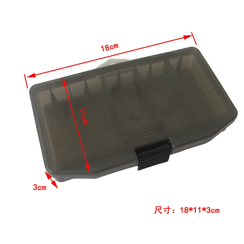 1Pc Gunmetal Frosted Transparent 5-Compartment Lure Box Multifunctional Fishing Tackle Storage Organizer Bait Partition Case