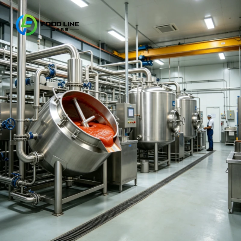 Customized Taro Puree Making Product Machine Pureed Vegetable Sweet Potato Paste Production Basil Garlic Sauce Processing Line