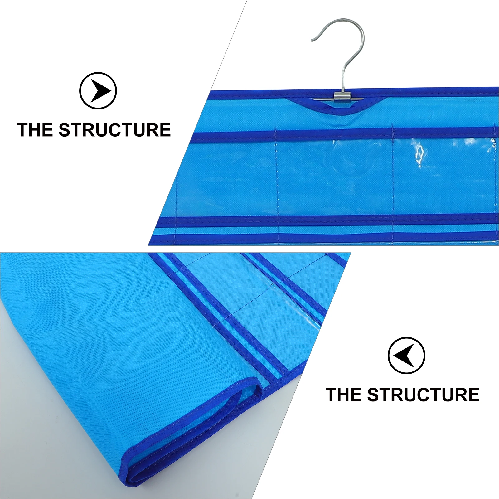 

1pc Foldable Wall Hanging Storage Organizer Pockets Strong Oxford Cloth Big Capacity Multiple Pockets for Underwear Socks