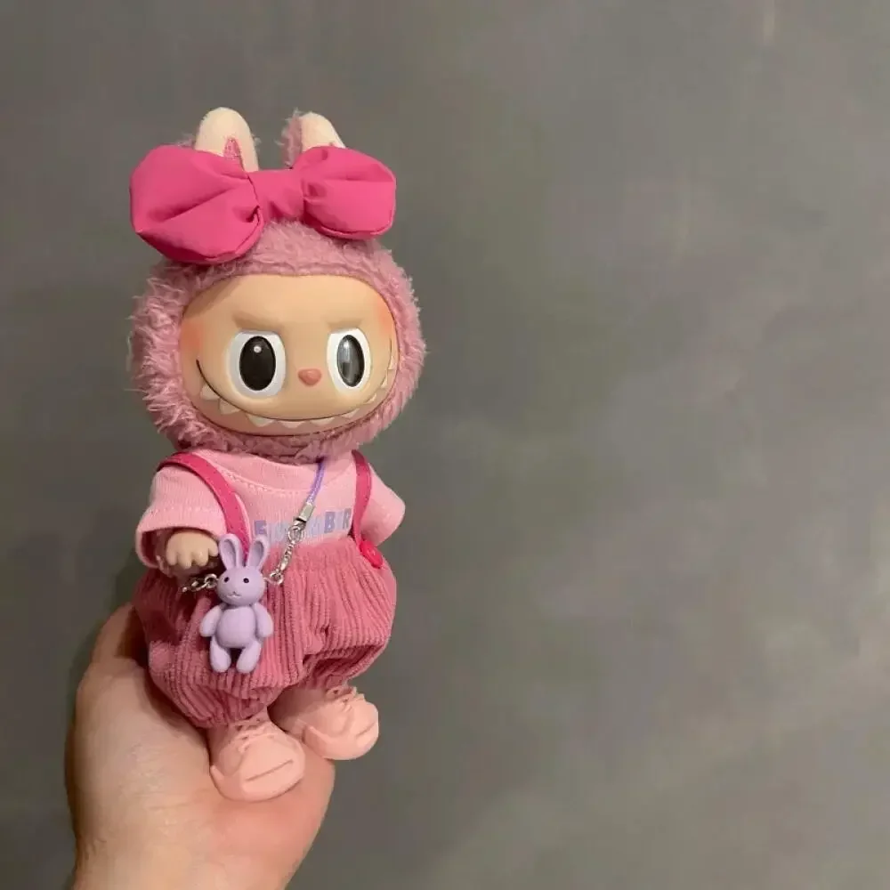 Pour 17 cm Labubu ensemble de vêtements Macaron vêtements mignons bricolage cadeau pour enfants vêtements accessoires de cheveux vêtements