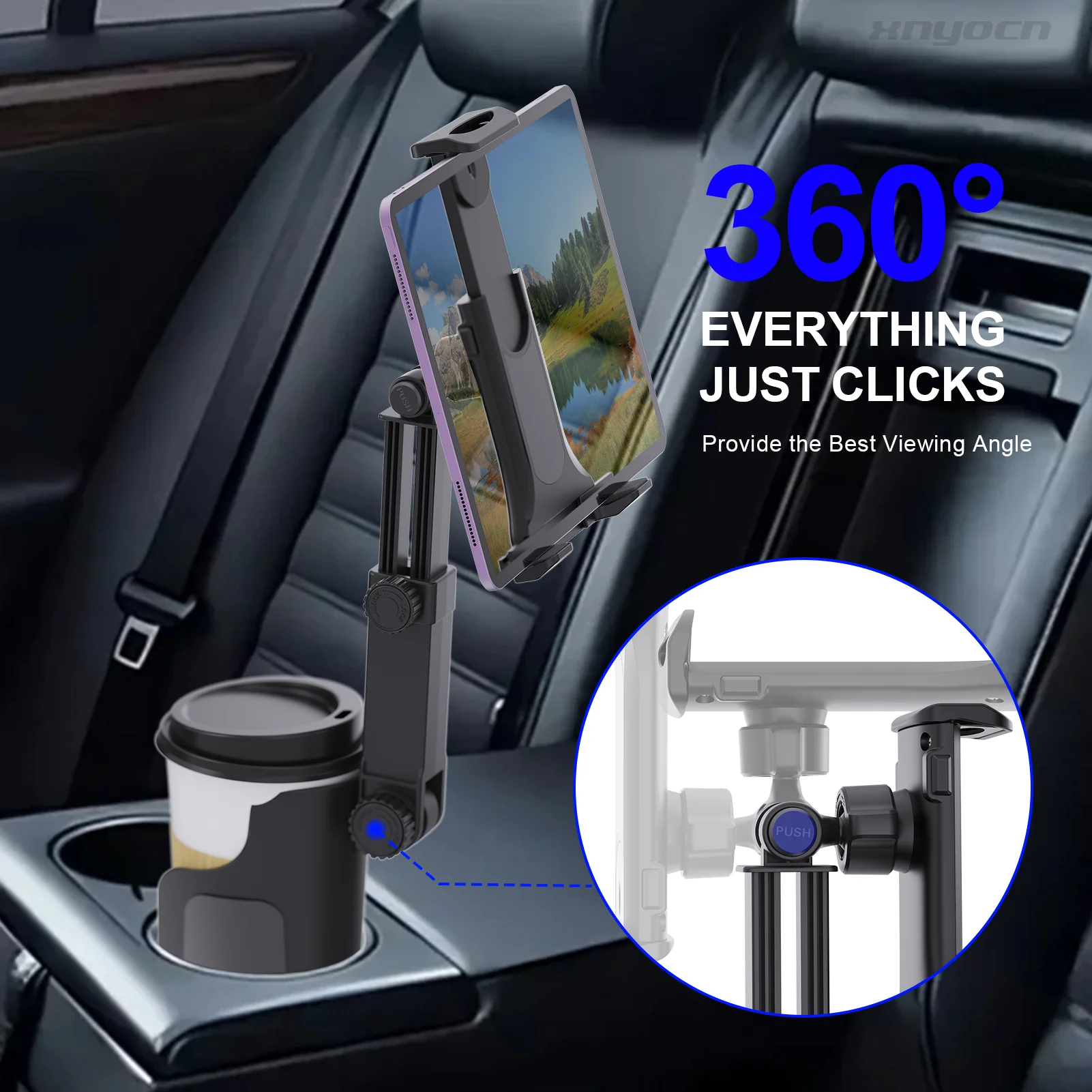 Car Cup Tablet Stand Phone Holder Expander Multifunction Support Adapter for Auto Interior Drink Organizer Storage Accessories
