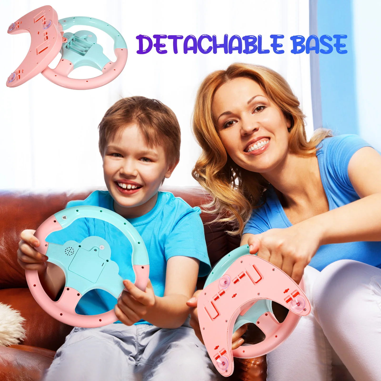 Volante multifunzionale per l'educazione precoce Simulazione Volante per auto Giocattolo di guida Volante simulato per bambini