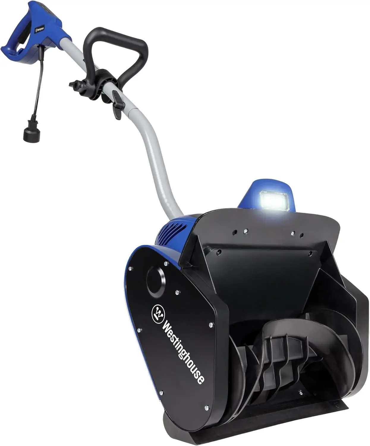 

Электрическая лопата для уборки снега с дальностью выброса 20 футов, шириной 11 дюймов, быстро очищает подъездные пути и тротуары