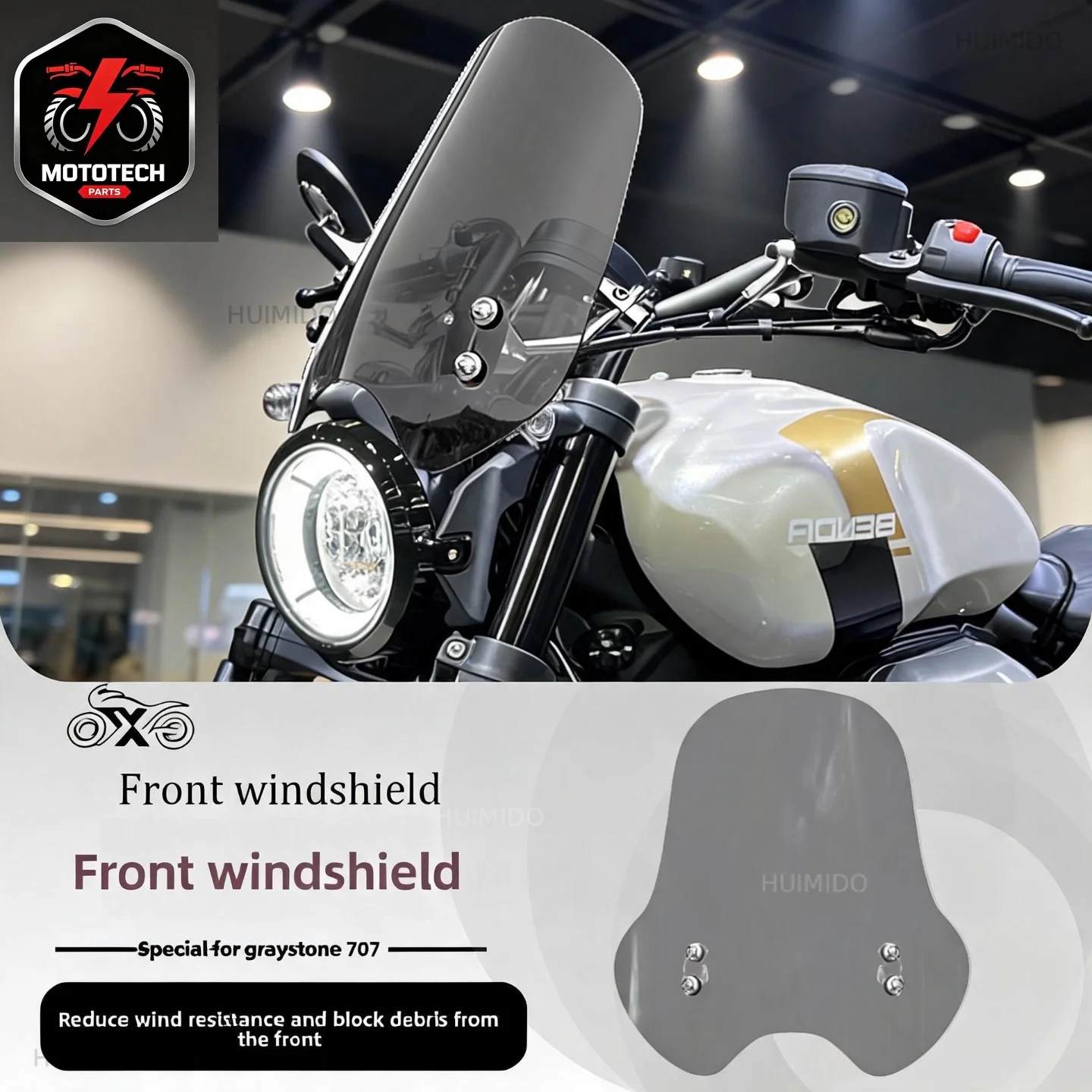 ApplicableGraystone 707 front windshield modification