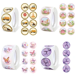 Farm Animals Mermaid Butterfly Stickers Wedding Birthday Party Decor Kids Baby Shower Birthday Gifts Bag Sealing Stickers