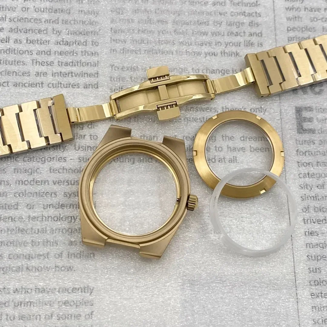 自動移動用に変更されたケースストラップセット、黒、サファイアガラス底部、新しいスーパープレーヤー、nh35およびnh35に適合、prx40mm