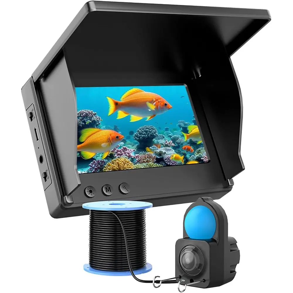 

Камера для подводной рыбалки с ЖК-дисплеем 4,3 и ИК-ночным видением, водонепроницаемая для зимней и всесезонной рыбалки — идеальный подарок для мужчин и рыбалок