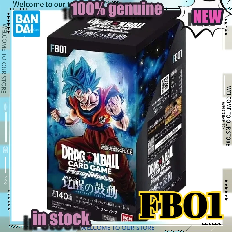 

Original BANDAI Dragon Ball TCG Collection Card FB01 Awakening Agitation Japanese Version DRAGON BALL Boster Box Toy Gift Cards