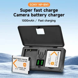 PALO NP-BN1 NP BN1 bn1 battery+LCD Charger Case for Sony DSC-W800,DSC-WX220,DSC-W830,DSC-W810,DSC-QX30,DSC-QX100,DSC-QX10