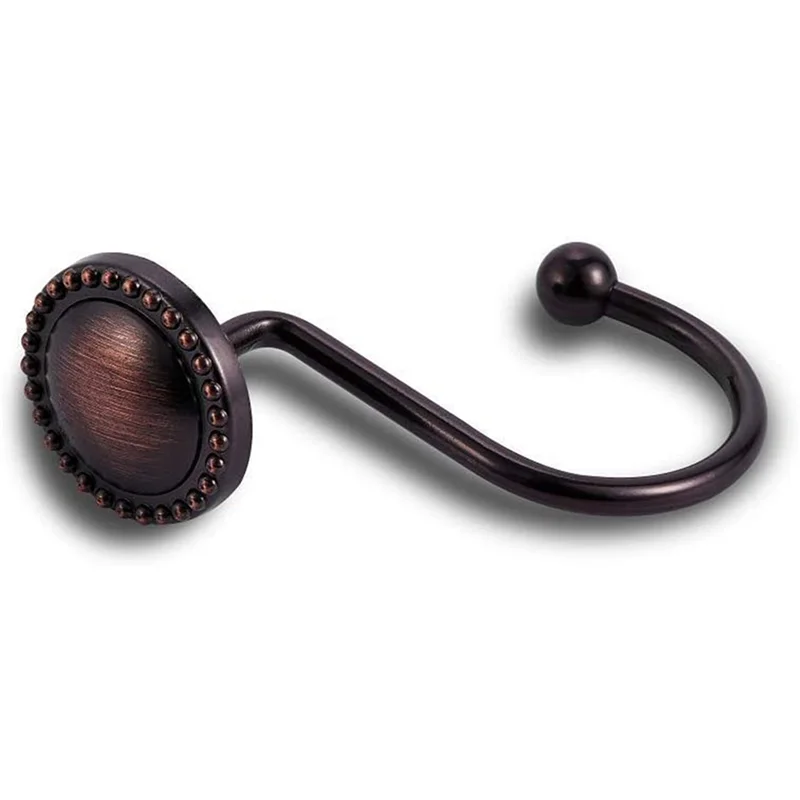

ABWR-Shower Curtain Hooks Oil Rubbed Bronze,Rustproof Decorative Shower Curtain Rings,32 Pcs, Bronze