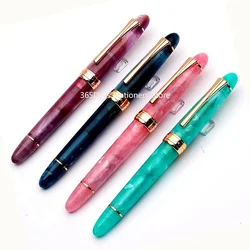 Kaigelu 356 Resin Fountain Pen with Golden Clip EF/F/M Nib Beautiful 5 Colours Writing Gift Ink Pen for Office Business Home