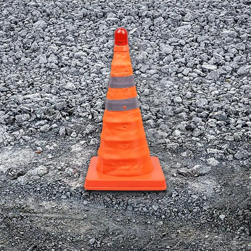 Conos de seguridad de alta resistencia, collares reflectantes naranjas, Control de tráfico por carretera, construcción naranja duradera, 18 pulgadas para estacionamiento