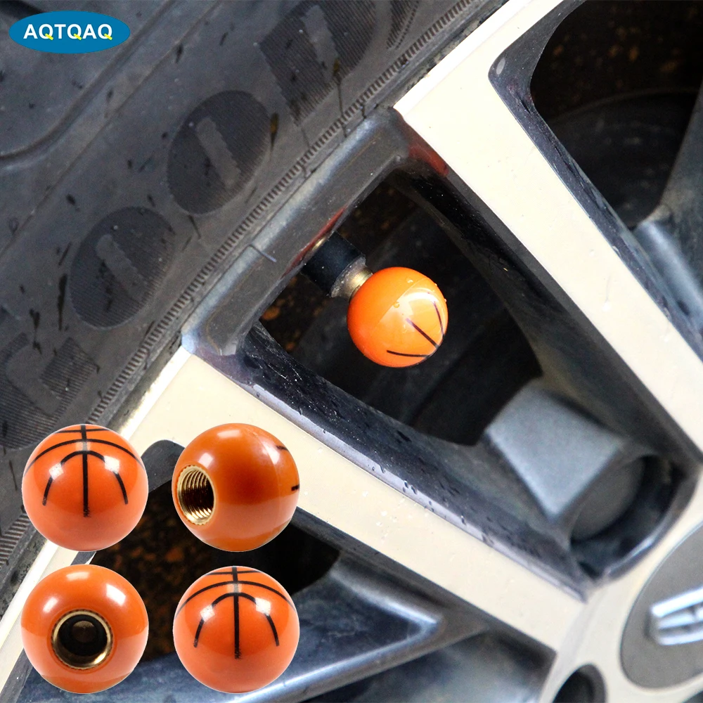 

AQTQAQ 4Pcs/Set Tire Valve Stem Caps, Corrosion Resistant, Universal Ball Stem Covers for Cars Trucks Motorcycles SUVs and Bikes