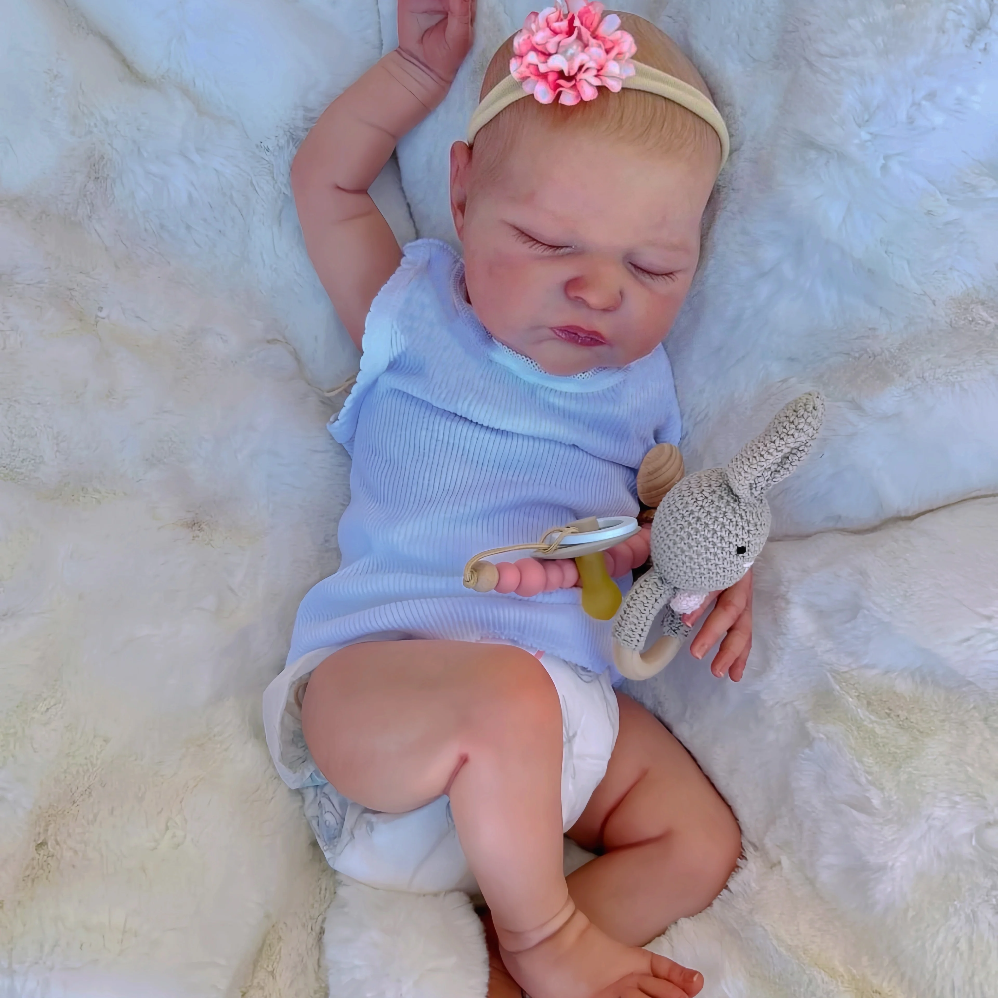 21inch 52cm Already Painted Finished Reborn Baby Doll Laura Handmade Reborn Preemie Baby Newborn Kids Toy Figure Gift Girl Dolls