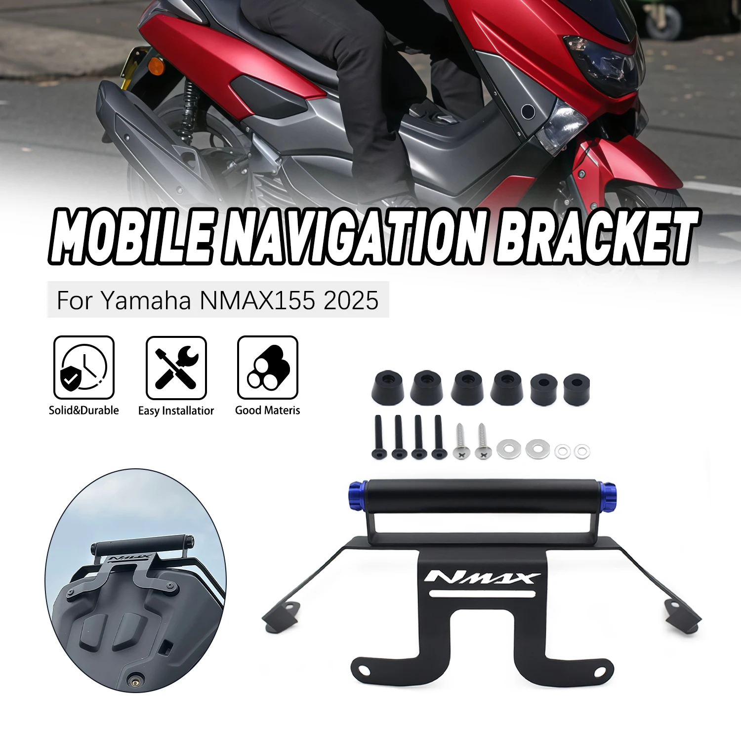 Mobile Phone GPS Navigation Handle Bar Extension Bracke Sat Nav Mounting Holder For YAMAHA NMAX 155 2025