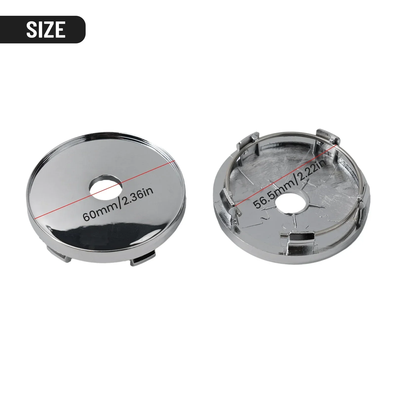 4pcs 60mm- 56mm Universal Silver Car Rims Alloy Wheel Center Hub Centre Cap Decoration Car Wheel Center Cap Accessories