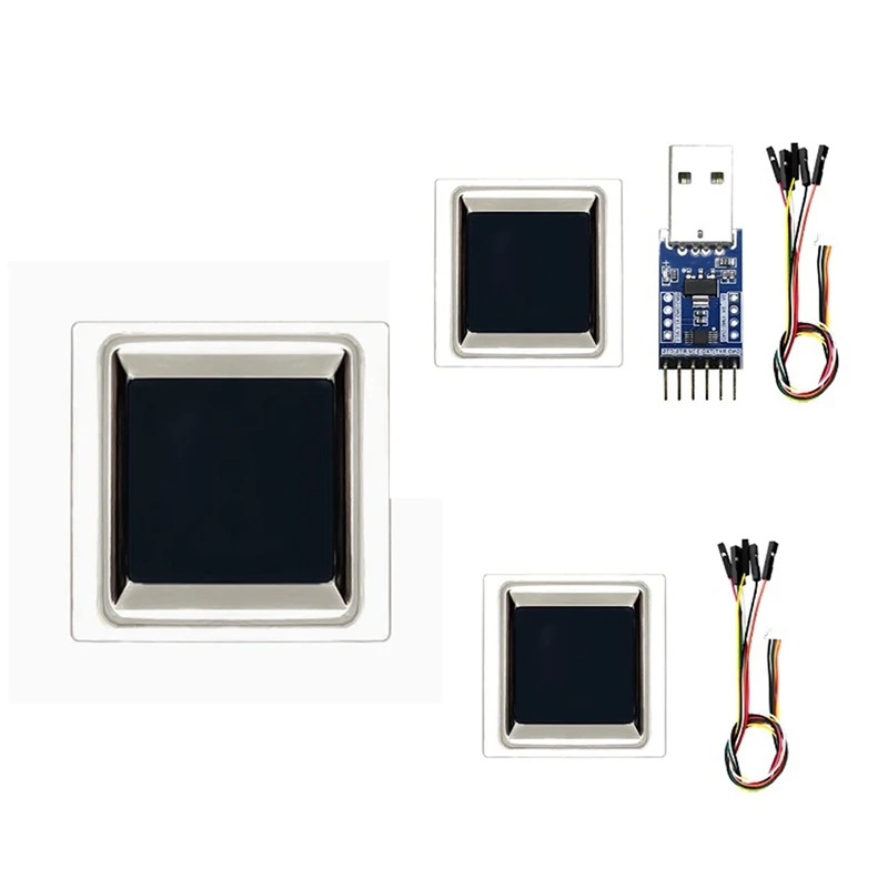 T36C  Fingerprint Identification Module ZW0608 Square Semiconductor Capacitive Fingerprint Acquisition Sensor Switch Module