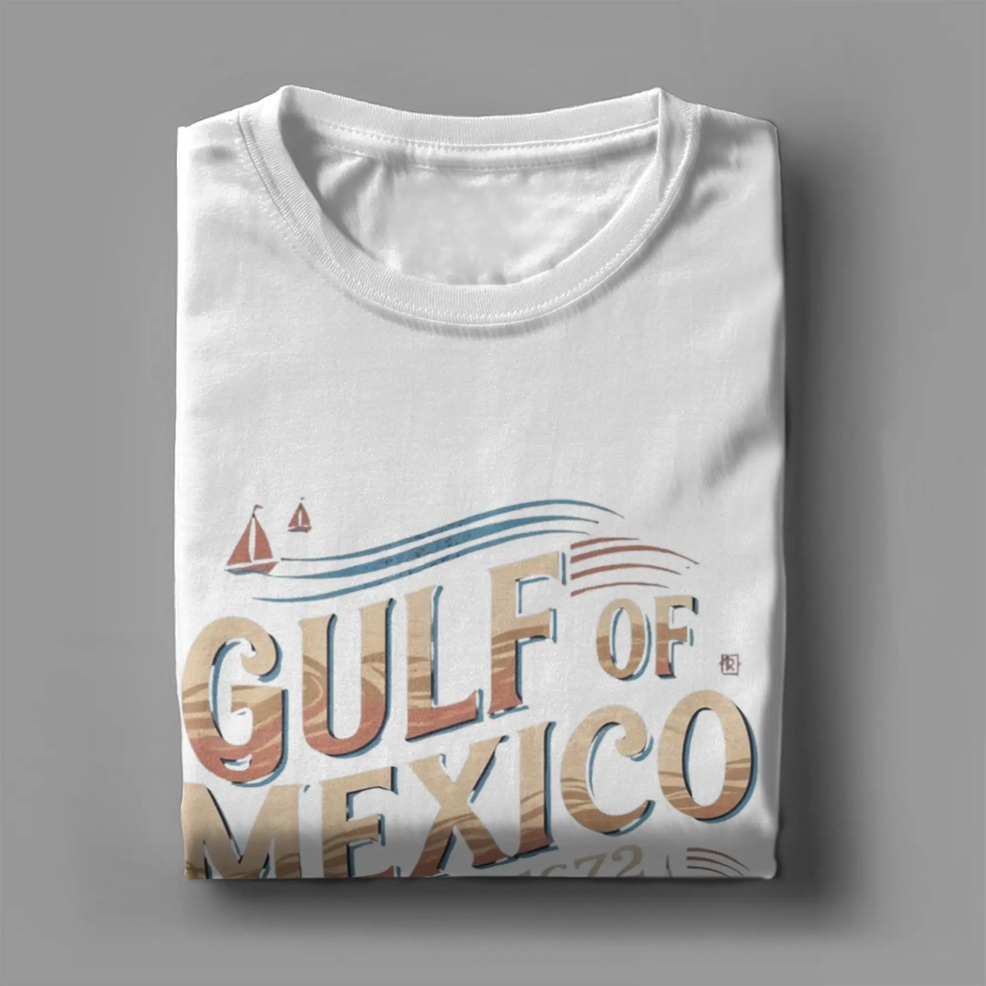 Printed Gulf of Mexico Since 1672 T Shirt For Unisex  100% Cotton Tee Shirt Short Sleeve Clothing