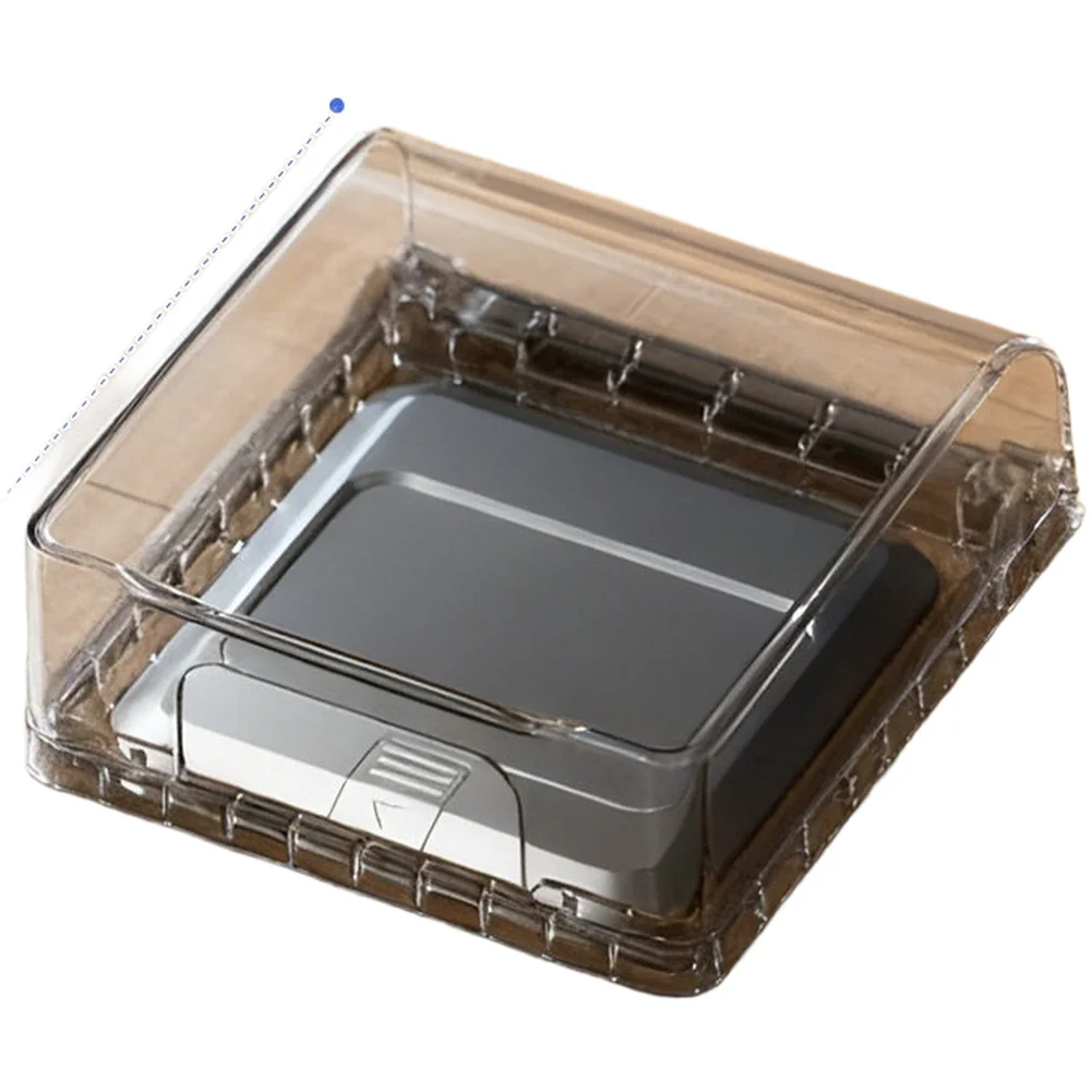 Dustproof and Splashproof For Floor Socket Cover for For Floor Outlets 14.5 x 15.6 x 5 cm Black+Transparent White Transparent